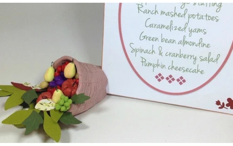 Miniature Cornucopia Thanksgiving Centerpiece
